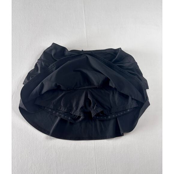 Athleta Tiered Skirt Skort Black Ruffles Built in Shorts Size XS Drawstring - Picture 4 of 10